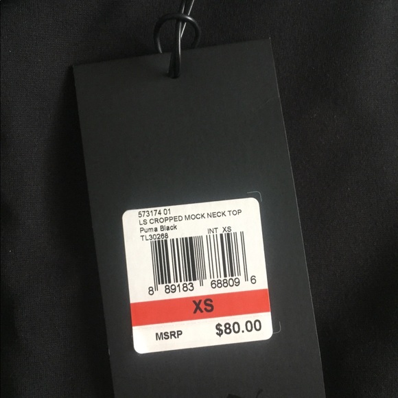 Puma Fenty by Rihanna Black Cropped Top NWT XS - Picture 3 of 4